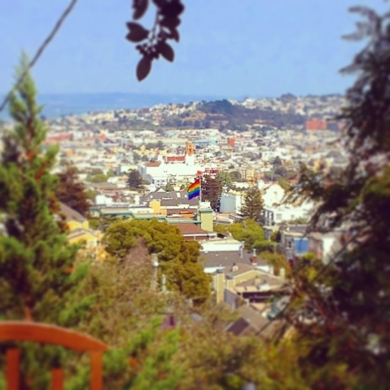 The Castro from the Saturn Street steps (north of Market St.)